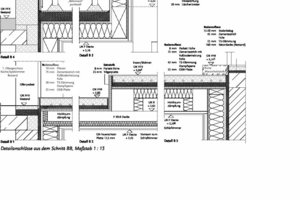  Detailanschlüsse aus dem Schnitt BB, Maßstab 1 : 15
 