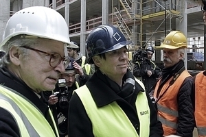  Bundesbauministerin Barbara Hendricks am 1. April auf der Stadtschloss-Baustelle 