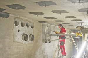  Kernbohrungen für das zukünftige Ab-, Zuluft- und Versorgungssystem im Bunker Fotos (2): Remmers/Geert Maciejewski 