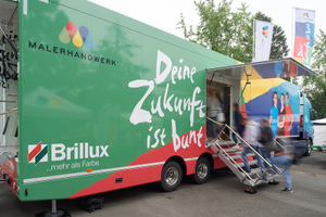  Malerhandwerk auf Tour: Der Truck macht Halt in vielen deutschen Städten Foto: Markus Nilling/Brillux 