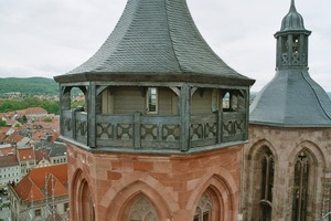  Der Nordturm (vorne) und der Südturm nach der Sanierung 